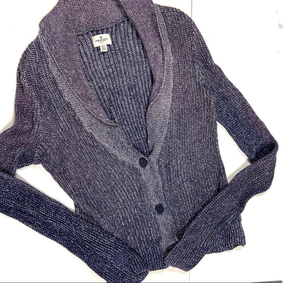 American Eagle Outfitters Sweaters - American Eagle outfitters purple blue cardigan
